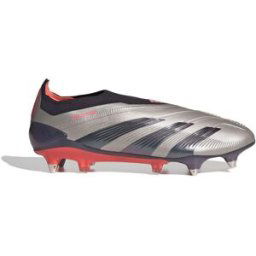 Adidas Predator Elite Laceless Soft Ground Football Boots Platin/Noir/Carbone 7 (40.7) Male