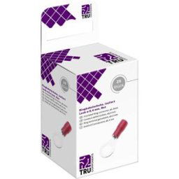 TRU COMPONENTS T2010C284 Cosse à oeillet Section max.=1.5 mm² Ø du trou=6.4 mm partiellement isolé rouge 25 pc(s)