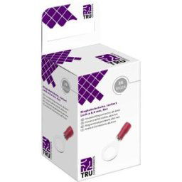 TRU COMPONENTS T2010C285 Cosse à oeillet Section max.=1.5 mm² Ø du trou=8.4 mm partiellement isolé rouge 25 pc(s)