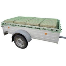 HP Autozubehör 25161 Filet pour remorque (L x l) 2.2 m x 1.5 m avec sangle de serrage en caoutchouc