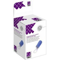 TRU COMPONENTS T2010C289 Cosse à oeillet Section max.=2.5 mm² Ø du trou=6.4 mm partiellement isolé bleu 25 pc(s)