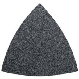 Feuille abrasive Delta avec bande auto-agrippante, non perforé Fein 63717081018 Grain 40 Cote dencoignure 80 mm 50 pc(s)