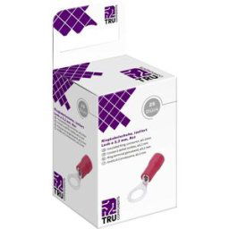 TRU COMPONENTS T2010C282 Cosse à oeillet Section max.=1.5 mm² Ø du trou=3.2 mm partiellement isolé rouge 25 pc(s)