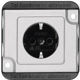 Merten Insert Prise 2P+T argent MEG2300-7060 1 pc(s)