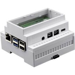 Boîtier pour ordinateur monocarte Camdenboss CBRPI-DR-4-CLR-CON Convient pour (kits de développement): Raspberry Pi® pour montage sur rail blanc 1 pc(s)