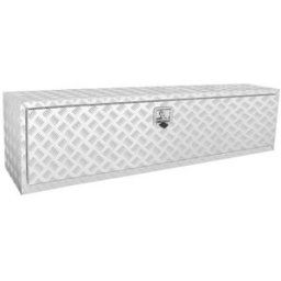VEVOR Boîte à Outils pour Camion 152,4×43,2×45,7 cm Coffre Sous-châssis Fixation Inférieure Caisse de Stockage en Alliage d'Aluminium avec Serrure et Clés pour Remorque Pick-up Véhicules Transport