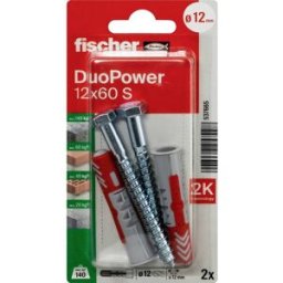 Fischer 537665 DuoPower 12 x 60 S K NV Set de chevilles 60 mm 12 mm 1 set