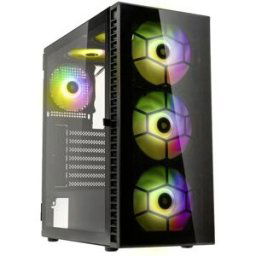 Kolink Observatory HF Glass Boîtier PC noir 2 ventilateurs LED pré-installés, 4 ventilateurs LED pré-installés