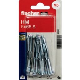 Fischer 090930 HM 5 x 65 S K NV Cheville pour corps creux 65 mm 10 mm 1 set