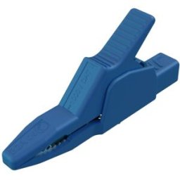 SKS Hirschmann AK 2 B 2540 I bl Pince crocodile de sécurité enfichable 4 mm CAT II 1000 V bleu