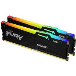 Kingston FURY Beast RGB Mémoire pour PC DDR5 64 GB 2 x 32 GB non-ECC 5200 MHz DIMM 288 broches CL40 KF552C40BBAK2-64