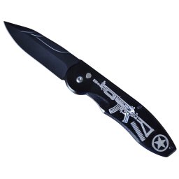 Grand couteau automatique 23,5cm à cran d'arrêt noir