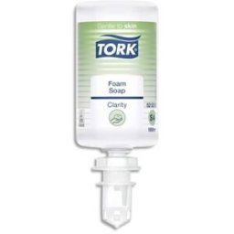 Recharge savon Tork Mousse Limpide S4 1L 99 % des ingrédients sont d'origine naturelle - pour TORK S4
