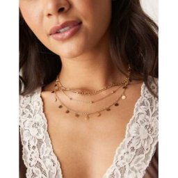 DesignB London - Collier multi-rangs Ã breloques disques - DorÃ© DorÃ© No Size female