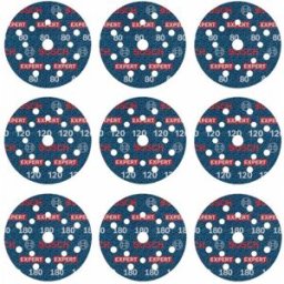 Bosch Coffret de disques abrasifs EXPERT O780, 125 mm G80, G120 , G180 9 ks 2608902407