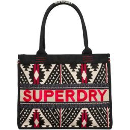 Sacs à main Superdry Fourre Tout Brode Femme Noir Taille unique