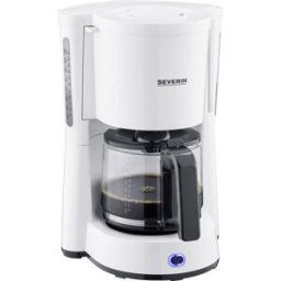 Severin Type Cafetière blanc Nombre de tasse=10 verseuse en verre, avec fonction café filtre