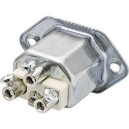 Connectique pour appareils chauffants série (connecteur réseau) 444 Kalthoff 444.1 444055 embase mâle de chassis Nombre total de pôles: 2 + PE 16 A métal 1