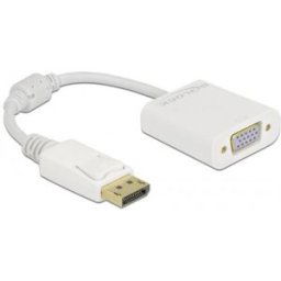 Delock 61007 DisplayPort / VGA Adaptateur [1x DisplayPort mâle - 1x SUB-D femelle 15 pôles] blanc 0.15 m