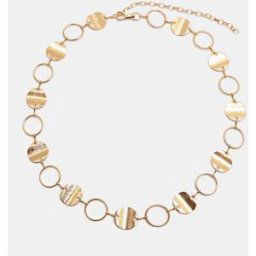 Pull&Bear Ceinture Chaîne Cercles Or M female