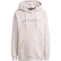Adidas Terrex Logo Hoodie Womens Putty Mauve 10 (S) Female