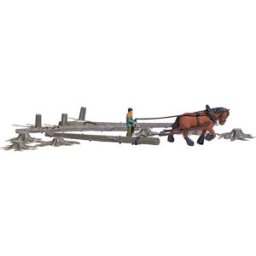 Busch H0 SET action dos en bois de mousse kit