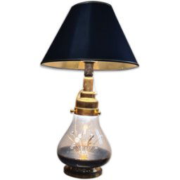 Lampe or et verre delux desing 1970 a 80 démontable avec lumiere integrée 68x40cm dore 40x40x68