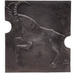 Plaque de cheminée noir 50x3x55