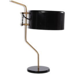 Lampe de Disderot édition Jean Pierre Vincent circa 1960 noir 30x20x40