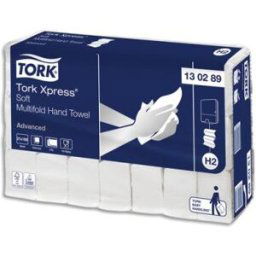 Essuie-mains Tork Xpress doux - pliage en Z - 130289 - qualité Advanced- 21 paquets de 180 feuilles - pour TORK H2