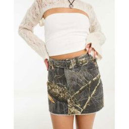 Guess Originals - Realtree - Jupe avec ceinture - Noir Noir W26 female