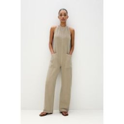 Pull&Bear Combinaison Super Baggy Dos Nu Brun vigoré L female