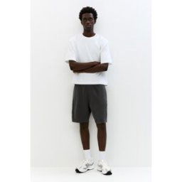Pull&Bear Bermuda Jogger Tissu Gaufré Gris anthracite L male