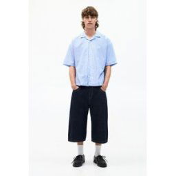 Pull&Bear Chemise Manches Courtes Rayures Stwd Bleu clair L male