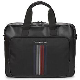 Porte document Tommy Hilfiger TH FOUNDATION COMPUTER BAG Noir