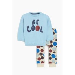 Hello World Boys Be Cool Smiley Jog Set Bleu/Beige 9-12M Male