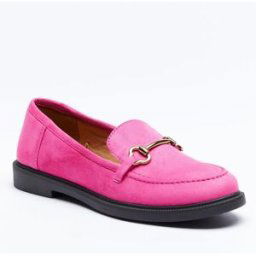 Be You Faux Suede Chain Trim Loafer Rose 5 (38) Female