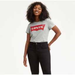 Levis Logo T Shirt Gris 12 (M) Female