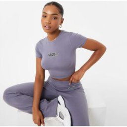Jack Wills Logo Baby Tee Gris foncé 10 (S) Female