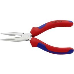 Knipex 25 05 140 pour lélectronique et la mécanique de précision Pince plate à becs ronds droite Acier électrique Vanadium 140 mm