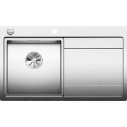 Blanco Divon ii 45 s-if évier 521657 86 x 51 cm, Inox soie, gauche, vidange télécommande avec commande rotative