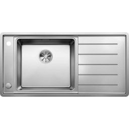 Blanco Andano xl 6 s-if évier 523000100 x 50 cm, Inox soie, gauche, vidange télécommande avec commande rotative