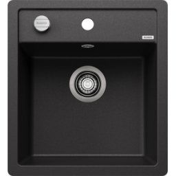 Blanco évier 517166 45,5 x 50 cm, PuraDur anthracite, télécommande de vidange avec commande rotative