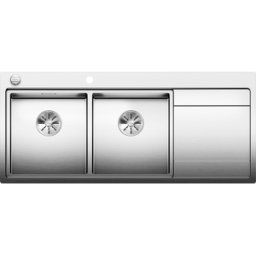 Blanco Divon ii 8 s-if évier 521664116 x 51 cm, Inox soie, gauche, vidange télécommande avec commande rotative