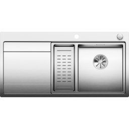 Blanco Divon ii 6 s-if évier 521662100 x 51 cm, Inox soie, droite, télécommande de vidange avec commande rotative