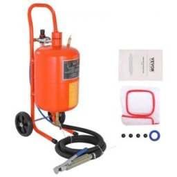 VEVOR Sableuse Haute Pression 18,92 L Kit de Sablage à Air 60-110 PSI Réservoir de Sablage Abrasif Portable avec 4 Buses en Céramique et Séparateur Huile-eau pour Élimination Peinture, Taches, Rouille
