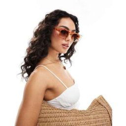 A.Kjaerbede - Zan - Lunettes de soleil carrÃ©es - Ambre brÃ»lÃ©-Marron Marron No Size female
