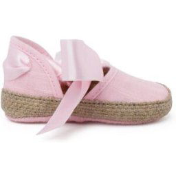 Espadrilles enfant Pisamonas Chaussures Bébé Style Valenciennes En Lin Rose