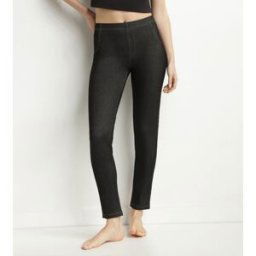 DIM Legging femme effet jean Noir avec poches Dim Relax &and Go Noir 38/40