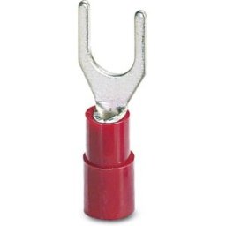 Phoenix Contact 3240034 Cosse à fourche 0.50 mm² 1.50 mm² Ø du trou=4.3 mm partiellement isolé rouge 100 pc(s)